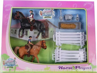 Image de Kids Globe Set de jeu 2 chevaux avec cavaliers 1:24 Plastique 640072