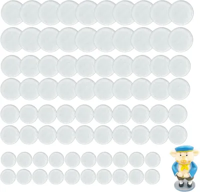 Produktbild von 80 Stück transparente Anti-Rutsch-Pads für Glasplatten, 15/20/25/30 mm