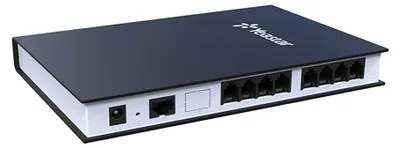Produktbild von Yeastar TA800, G.711alaw, G.711ulaw, G.722, G.723, G.726, G.729A, GSM 6.10, T.38, DHCP, DDNS, OpenVPN, PPPoE, Static Route, VLAN, RADIUS, TR-069, 12 V, 1 A