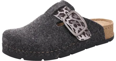 Produktbild von Rohde Damen Pantoffel Hausschuh Filz Clog Schnalle Memoryfußbett D.Soave 6012, Größe:41 EU, Farbe:Grau