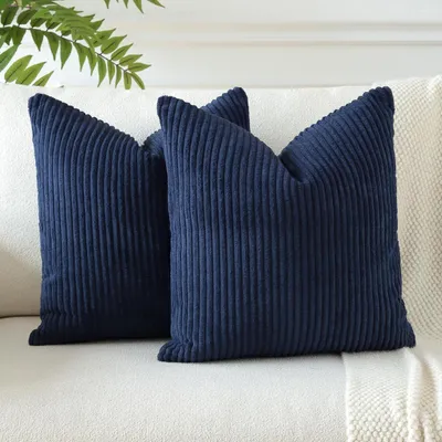 Immagine prodotto di 2 federe per cuscini, set da 2, 45x45 cm, colore blu navy
