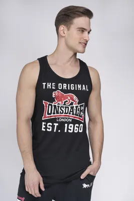 Produktbild von Herren Singlet normale Passform LEECE Black XL Lonsdale