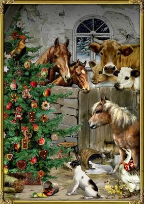 Produktbild von A4-Wandkalender - Weihnacht im Stall