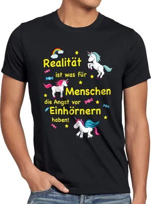 Produktbild von style3 Realität ist was für Menschen die Angst vor Einhörnern haben Herren T-Shirt Unicorn Einhorn
