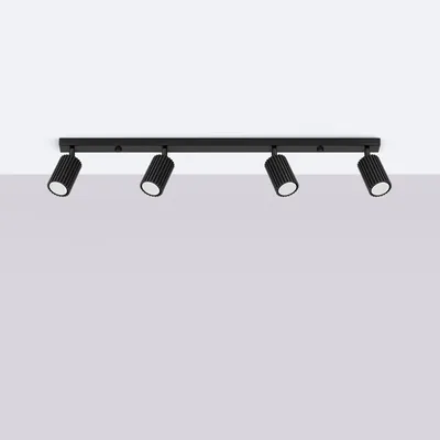 Zdjęcie produktu dla Spot KARBON czarny 4xGU10x10W aluminium wym:16,5x81x6,5cm IP20 Sollux Lighting