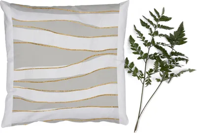 Produktbild von MuchoWow® Zierkissen Sofakissen Wohnzimmer Dekokissen 50x50 cm Linie - Abstrakt - Muster - Komfort - Sofakissen