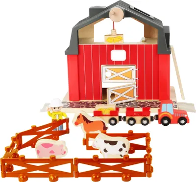 Produktbild von Small Foot World 10902 Bauernhof mit Zubehör, 19-teilig (1 Set)