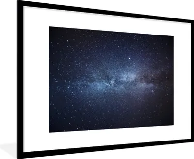 Produktbild von MuchoWow® Gerahmtes Poster Milchstraße im Sonnensystem 90x60 cm - Poster mit Schwarzem Bilderrahmen Wandposter Rahmen Foto Bilder - Wanddekoration - Fotos