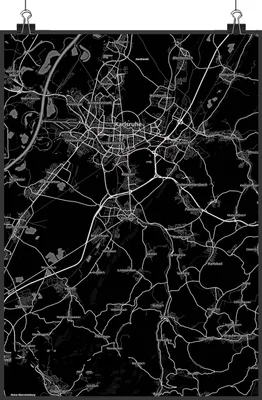 Produktbild von Mr. & Mrs. Panda Bild Ettlingen DIN A2 - Geschenk, Plakat, Wandbild, drucke, wanddeko, Stadt, Dorf Karte Landkarte Map Stadtplan, Deko
