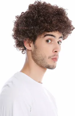 Produktbild von WIG ME UP Perücke kurz kraus gelockt braun PW0186-P4