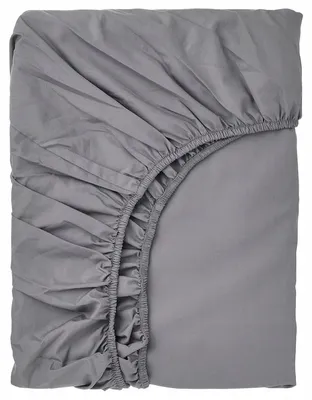 Produktbild von IKEA RÖNNVECKMAL Bettlaken mit Gummizug Grau 120x200 cm