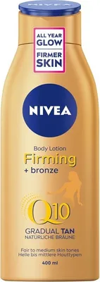 A product shot of a Nivea body lotion bottle.