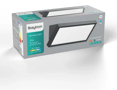 Image de Applique murale d'extérieur LED Braytron, 20 W, IP65, 3-en-1, CC