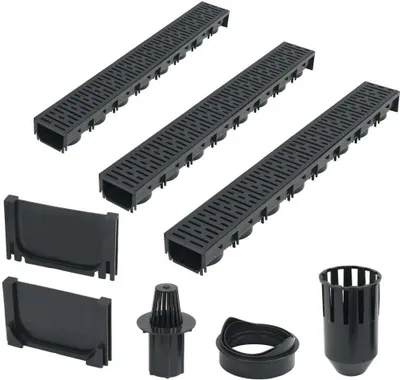 Produktbild von Entwässerungskanäle 3 Stk. Kunststoff 3 m