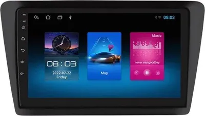 Immagine prodotto di Autoradio con Bluetooth e CarPlay per Skoda Rapid (2013-2019) – compatibile con Apple e Android – impianto stereo con sistema di navigazione – memoria da 1 GB/16 GB