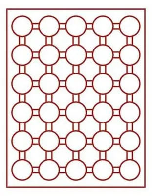Produktbild von Lindner 2937E Velourseinlage dunkelrot 2937E (Ø 37 mm)
