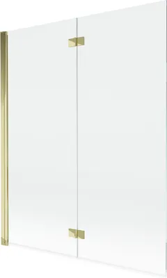 Zdjęcie produktu dla Mexen Mist parawan nawannowy 2-skrzydłowy lewy 140 x 150 cm, transparent, złoty - 8A9-140-002-50-00-L