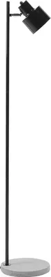 Produktbild von BELIANI Stehlampe Schwarz Metall 149 cm Betonfuß verstellbarer Schirm Scheinwerfer-Look Kabel mit Schalter Industrie Design