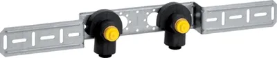 Obrázok produktu pre Geberit GE PushFit pripojovací uholník, predmontovaný, izolovaný, dvojitý, d16 mm x Rp1/2, Ad15,3 cm, mosadz, 1 ks.