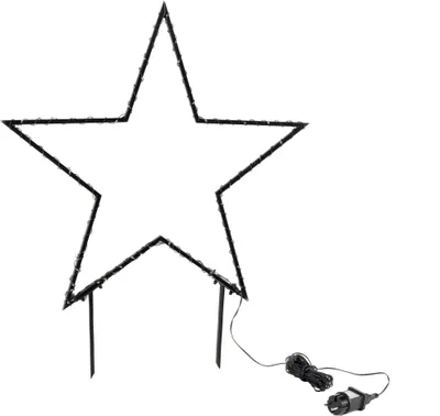 Produktbild von LED Gartenstecker Stern 60cm mit 150 warmweissen LEDs 76497