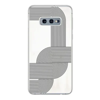 Produktbild von MuchoWow® Handyhülle Schutzhülle Hülle für Samsung Galaxy S10e Kunst - Schwarz - Weiß - Linie Silikon Softcase Handy Hülle - Handy