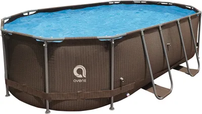 Zdjęcie produktu dla Bazén owalny Steel Super Rattan 427 x 275 x 100 cm