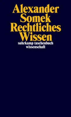 Produktbild von Somek, A: Rechtliches Wissen