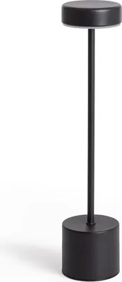 Produktbild von LED Tischlampe tragbar Metall mit wiederaufladbaren USB Akku Zimba Schwarz