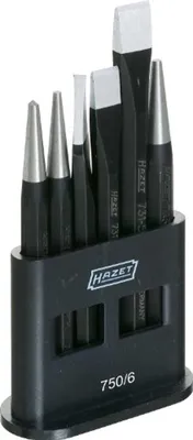 Produktbild von HAZET Meißel + Durchtreiber-Satz 750/6 3mm 125mm Chrom-Vanadium-Stahl 561g