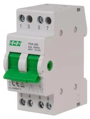 Image de PSA-263 Commutateur d'installation réseau-groupe électrogène 63A 2P 4M 230/400V