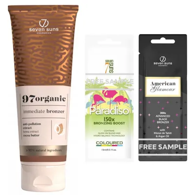 Produktbild von 7suns 97organic Natürlicher Bronzer Bräunungsset für intensive Solariumbräune