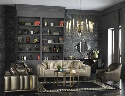 Produktbild von Designen Sofagarnitur 3+2+1 Sitzer Moderne Sessel Luxus Möbel Stoff Gold
