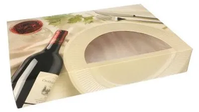 Produktbild von Papstar Catering-Kartons 8 x 46 x 31 cm "Burgund" mit Sichtfenster, einteilig, 16 x 5 Stück
