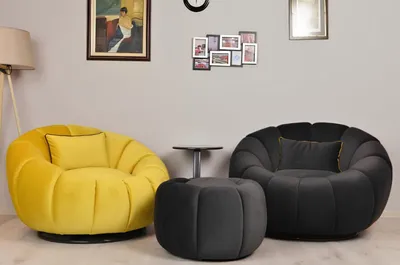 Produktbild von Moderner Wohnzimmer Set Hocker Sessel Relax Einsitzer Polstermöbel 2tlg