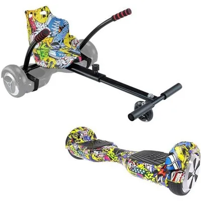 Produktbild von Hoverboard + mehrfarbiges Kart-Paket – URBANGLIDE – 6,5 Räder – 550 W – 4 Ah – Einstellbare Länge