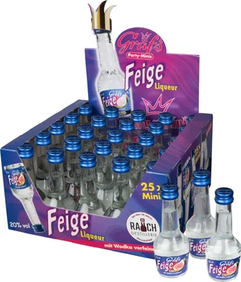 Produktbild von Gräfs Feige mit Wodka verfeiner Party Minis | 20 % vol | 25 x 0,02 l
