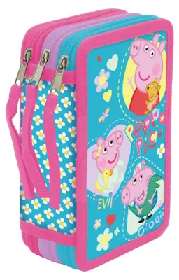 Obrázek produktu pro Penál Peppa Pig se 3 přihrádkami a obsahem