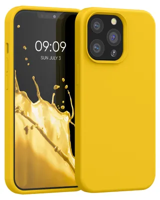Produktbild von kwmobile Handyhülle für iPhone 13 Pro Hülle, für iPhone 13 Pro Case - Hülle Silikon - kabelloses Laden - Strahlend Gelb