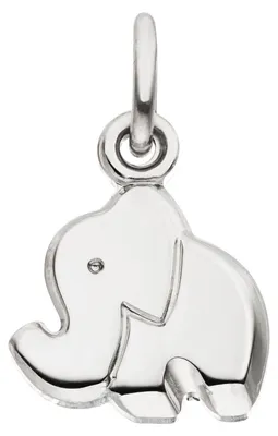Produktbild von Kinder Anhänger Elefant aus 925 Silber rhodiniert 11x9mm Kinderschmuck