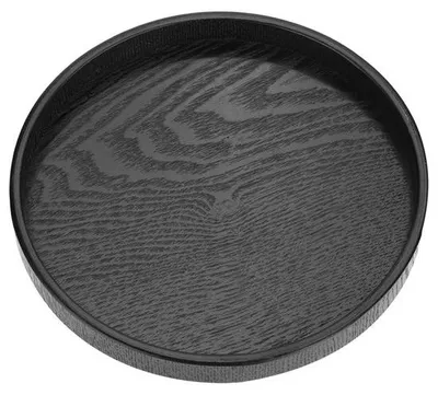 Produktbild von Holzdienschale rund - Holzdienschalen - Servierschale - Dekoratives Servierschale - Holz - Durchmesser 27 cm - Schwarz