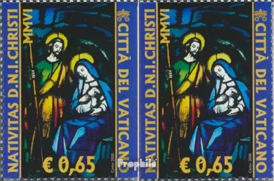 Produktbild von Briefmarken Vatikanstadt 2006 Mi 1567Dl,1567Dr postfrisch Weihnachten