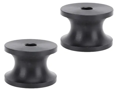 Obrázok produktu pre 2 kusy valčekov na príves na loď, čierna nylonová konštrukcia, znižujú trenie, rozmer 6,2 x 4,3 cm, dlhá životnosť, vynikajúci výkon, vhodné pre jachty a záchranné člny