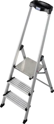 Produktbild von Krause Safety Stufenstehleiter mit Ablage 3 Stufen