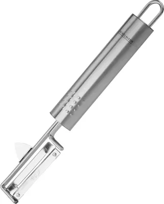 Image de Fackelmann Éplucheur pendulaire OVALGRIFF, éplucheur universel en acier inoxydable, éplucheur robuste pour légumes et fruits avec lame tranchante (couleur : argent)