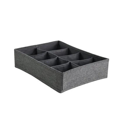 Produktbild von hausleben Schubladen Organizer Box 33x24x8 cm – 8 Fächer Faltbox zur Aufbewahrung von Socken, Unterwäsche & Gürteln – für Schublade & Kleiderschrank