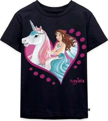 Produktbild von Spreadshirt Schleich Bayala Elfe Eyela Und Ihr Einhorn Kinder Premium T-Shirt, 98/104 (2 Jahre), Navy