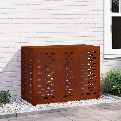 Zdjęcie produktu dla vidaXL Osłona klimatyzacji Rusty 110 x 50 x 80 cm Stal odporna na warunki atmosferyczne