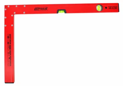 Winkelmesser mit Wasserwaage AWTOOLS 40 x 60 cm Aluminiumprofil