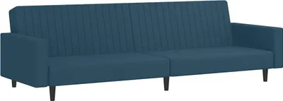 Produktbild von vidaXL Schlafsofa 2-Sitzer Blau Samt