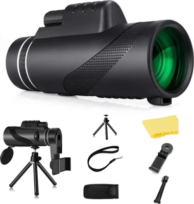 Obrázek produktu pro monokulární dalekohled 80x100 se slabým nočním viděním Vysoce kvalitní dalekohled pro pozorování ptáků, divoké přírody, turistiku a hvězdářství
